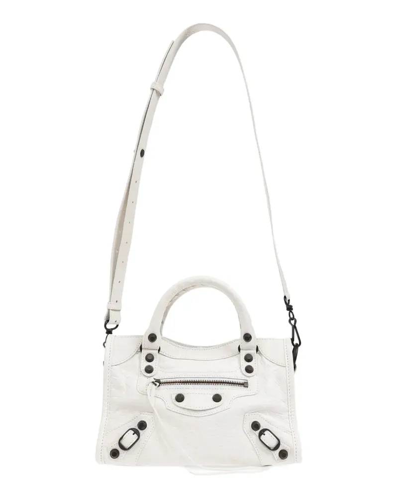 Balenciaga Tote Bag mit geflochtenem Henkel - Weiß Weiß