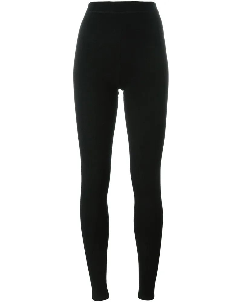 N.Peal Klassische Leggings - Schwarz Schwarz
