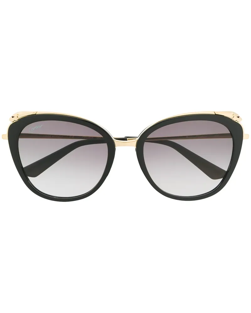 Cartier Sonnenbrille im Oversized-Look - Schwarz Schwarz