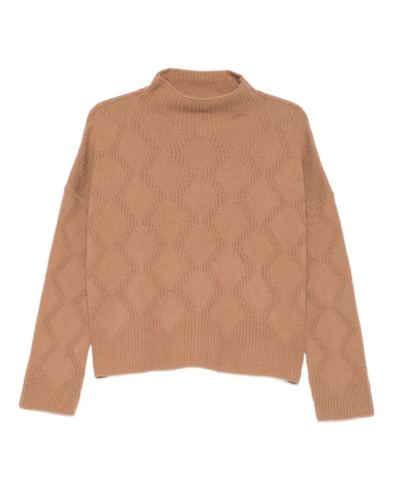 Liviana Conti Marta Strick mit Stehkragen - Braun Braun