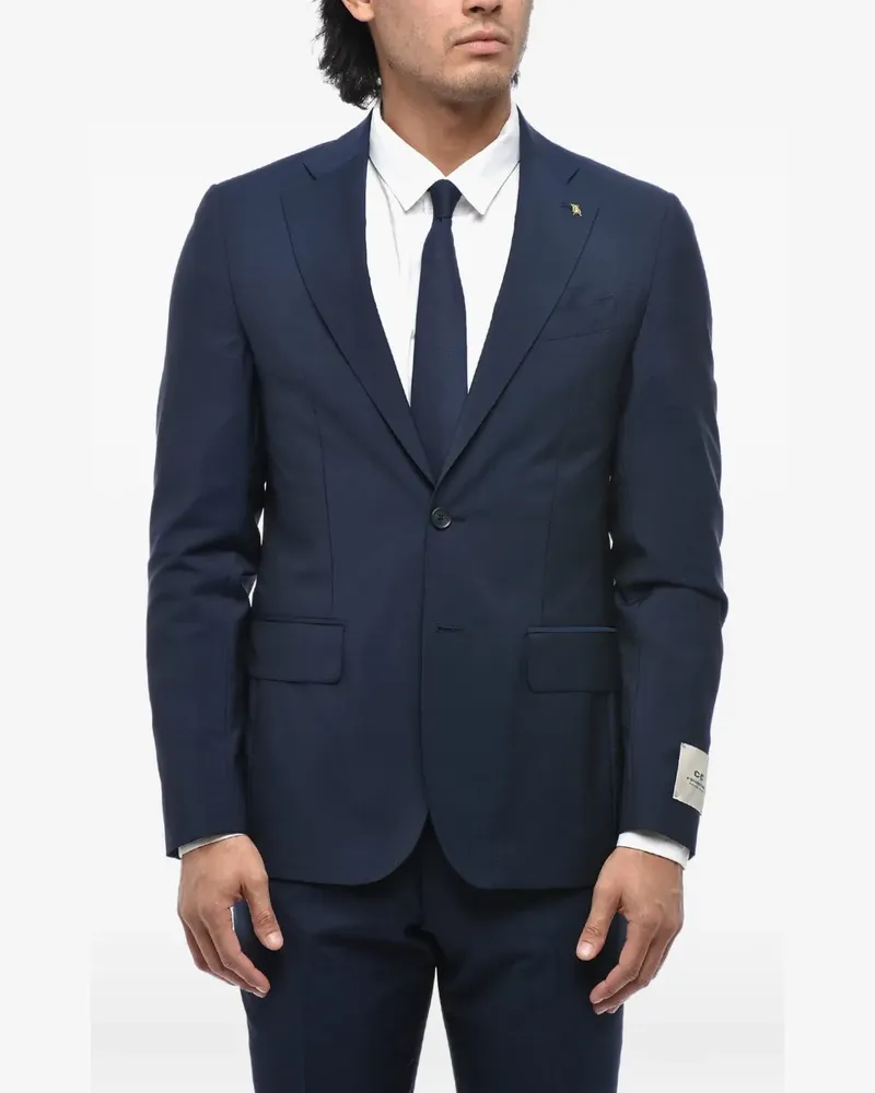 Corneliani CC Collection single-breasted mohair-blend suit - Blau Blau