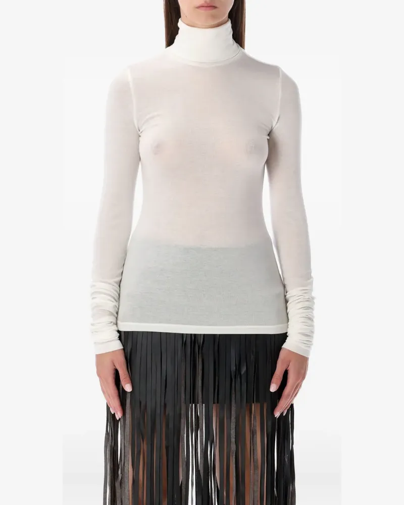 The Garment roll-neck gathered top - Nude Nude