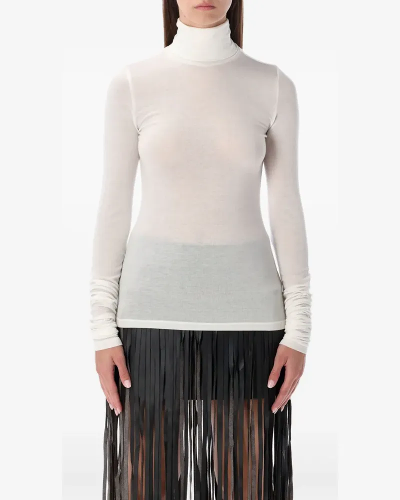 The Garment roll-neck gathered top - Nude Nude