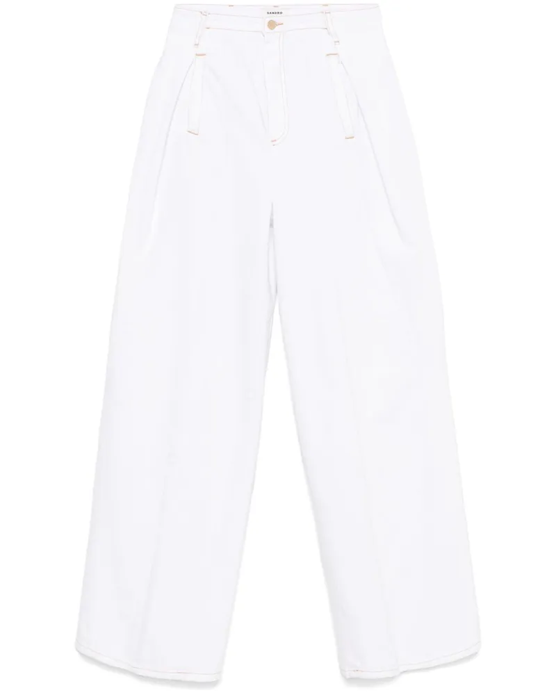 Sandro Jeans mit weitem Bein - Weiß Weiß