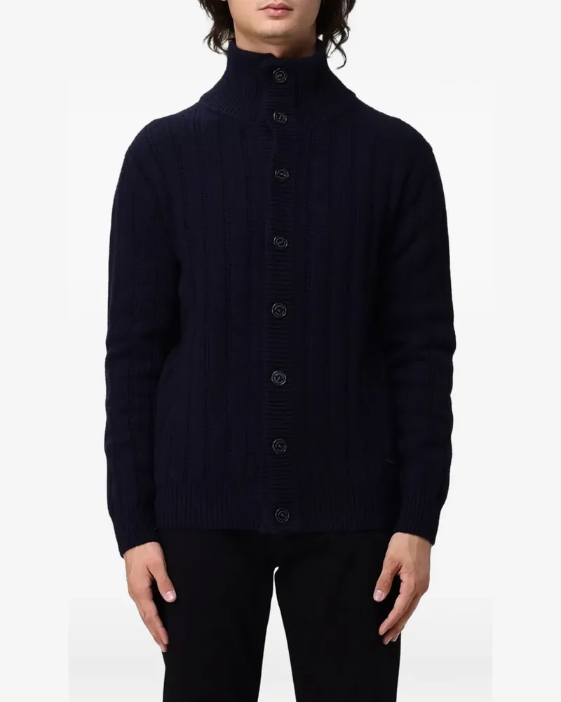Brooksfield Gerippter Cardigan - Blau Blau