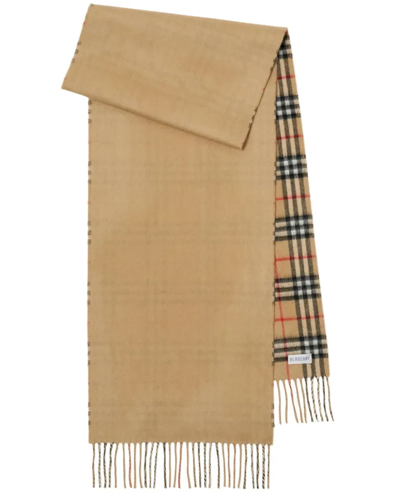 Burberry Karierter Schal aus Kaschmir - Nude Nude