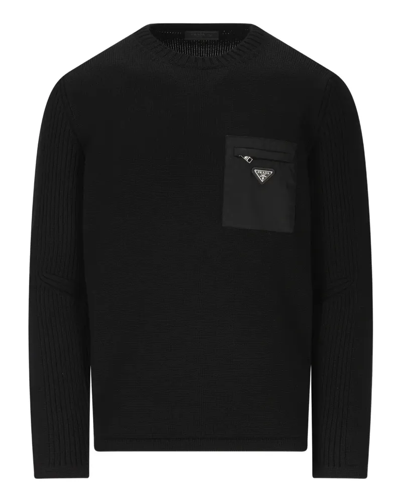 Prada chest-pocket sweater - Schwarz Schwarz