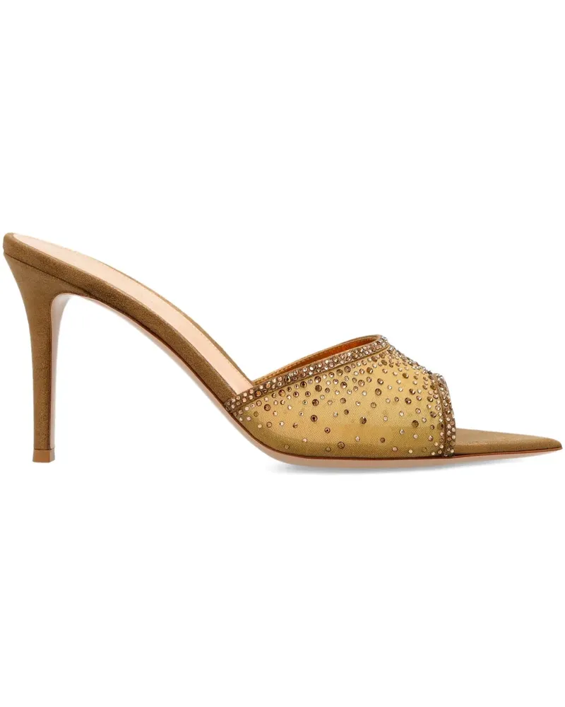 Gianvito Rossi Rania Sandalen mit Kristallen 85mm - Gold Gold