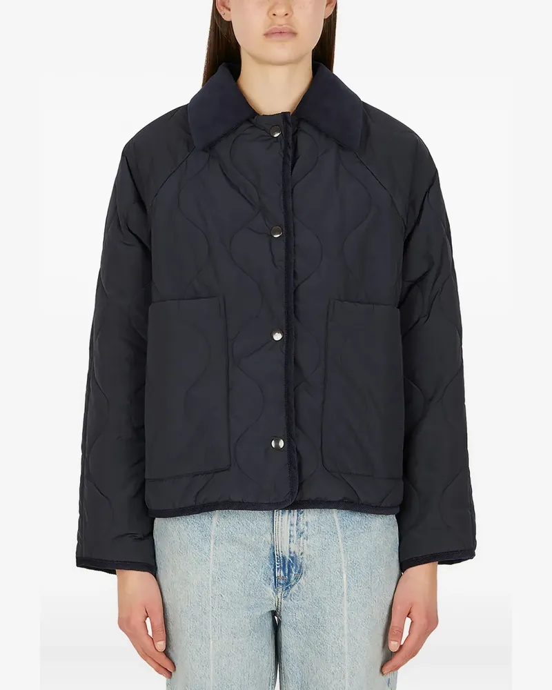 KASSL Gesteppte Jacke mit Cordkragen - Blau Blau