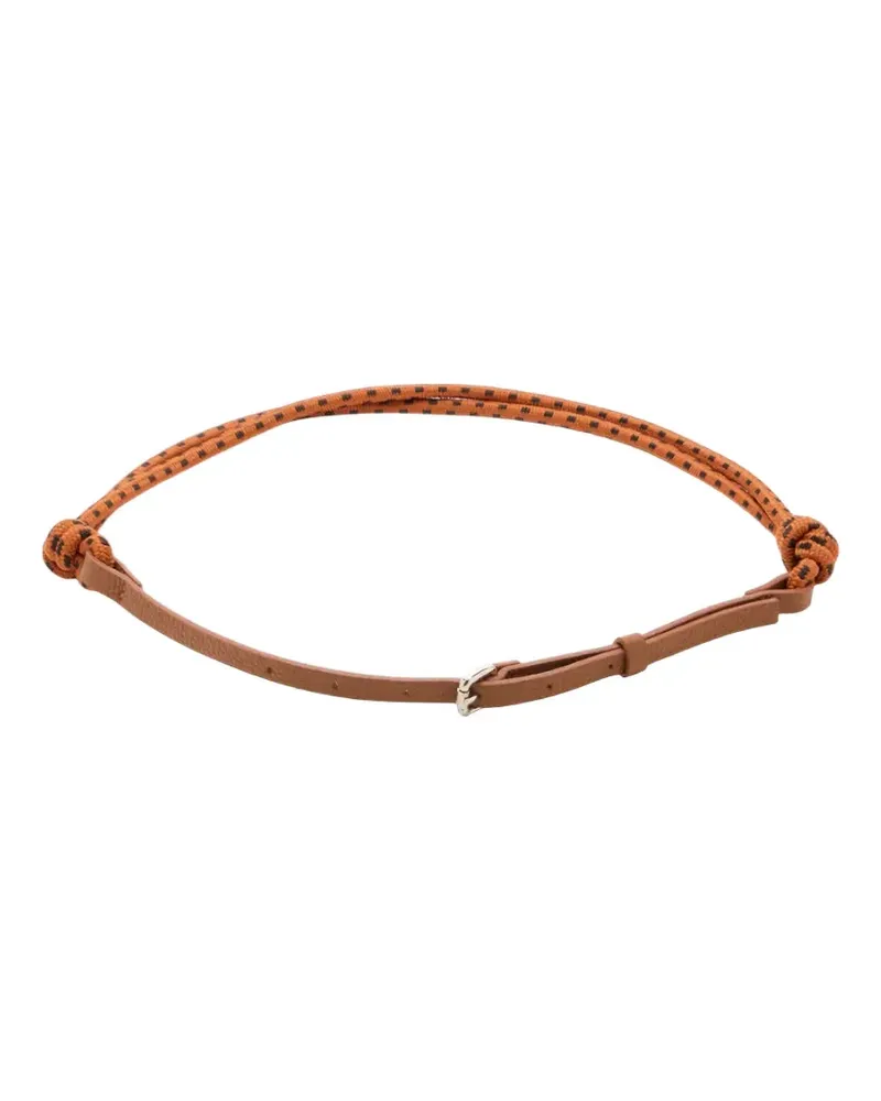 PLAN C rope-detail belt - Orange Orange