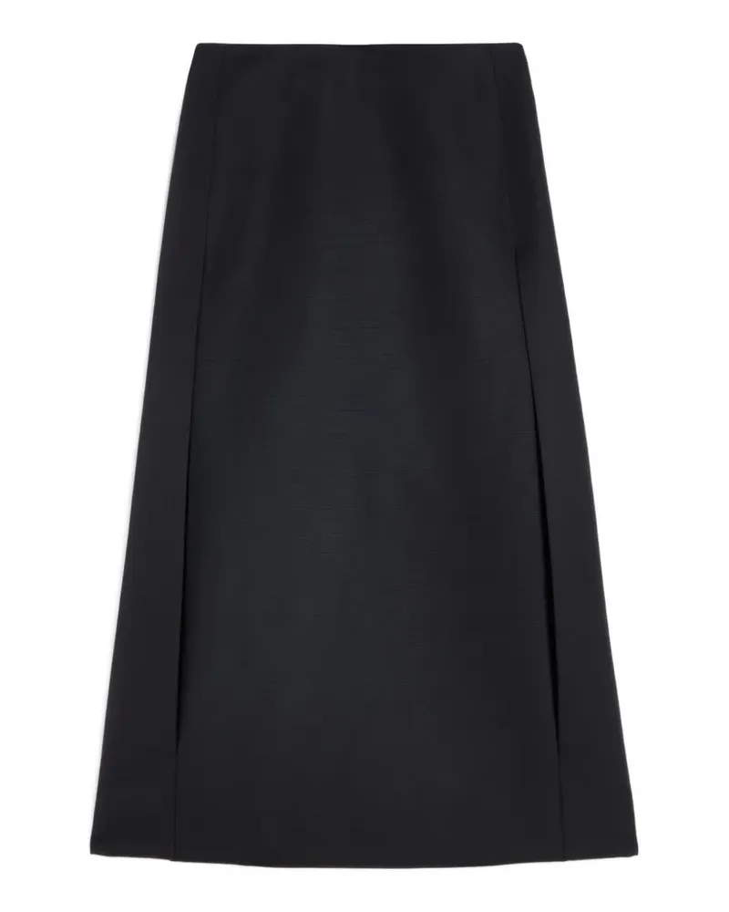 Jil Sander Rock aus Seidenfaille - Schwarz Schwarz