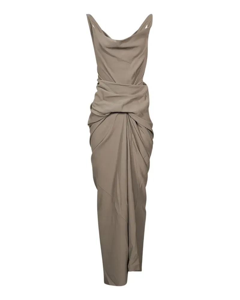Rick Owens Ärmelloses Kleid mit Drapierung - Grau Grau