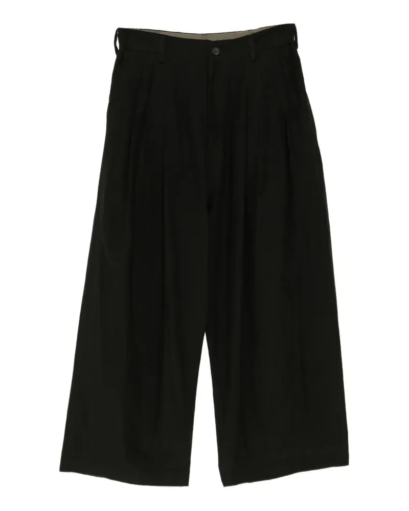 Ziggy Chen Wide-Leg-Hose mit Bundfalten - Grün Grün