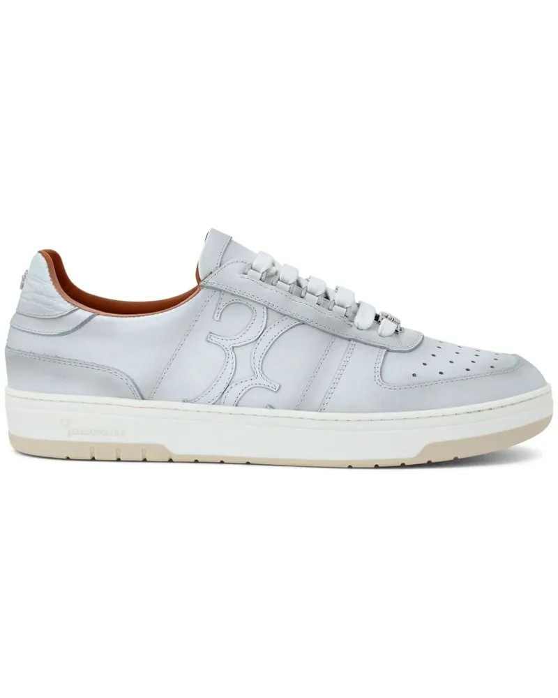 Billionaire Sneakers mit Kroko-Optik - Weiß Weiß