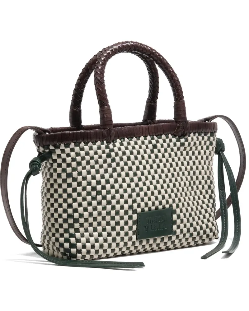 BIMBA Y LOLA Mini-Tasche mit Schachbrettmuster - Grün Grün