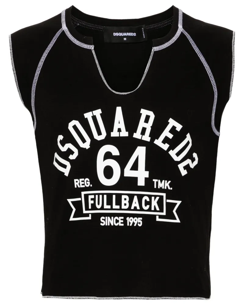 Dsquared2 Darling Cropped-T-Shirt Schwarz