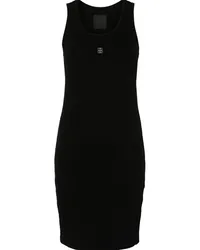 Givenchy Geripptes Minikleid mit 4G-Motiv Schwarz