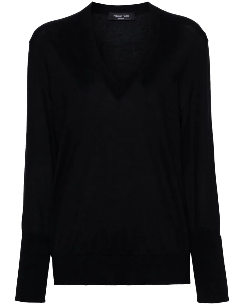 Fabiana Filippi Pullover mit V-Ausschnitt - Schwarz Schwarz