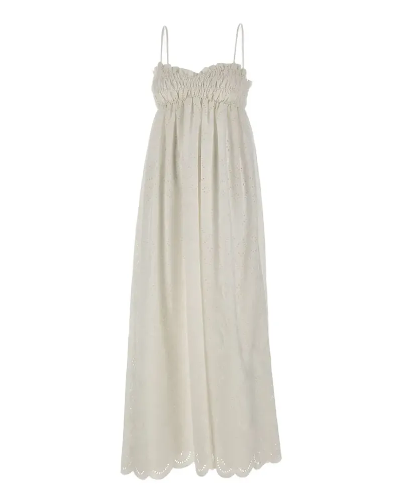 Faithfull The Brand Etta ruffled A-line dress - Nude Nude