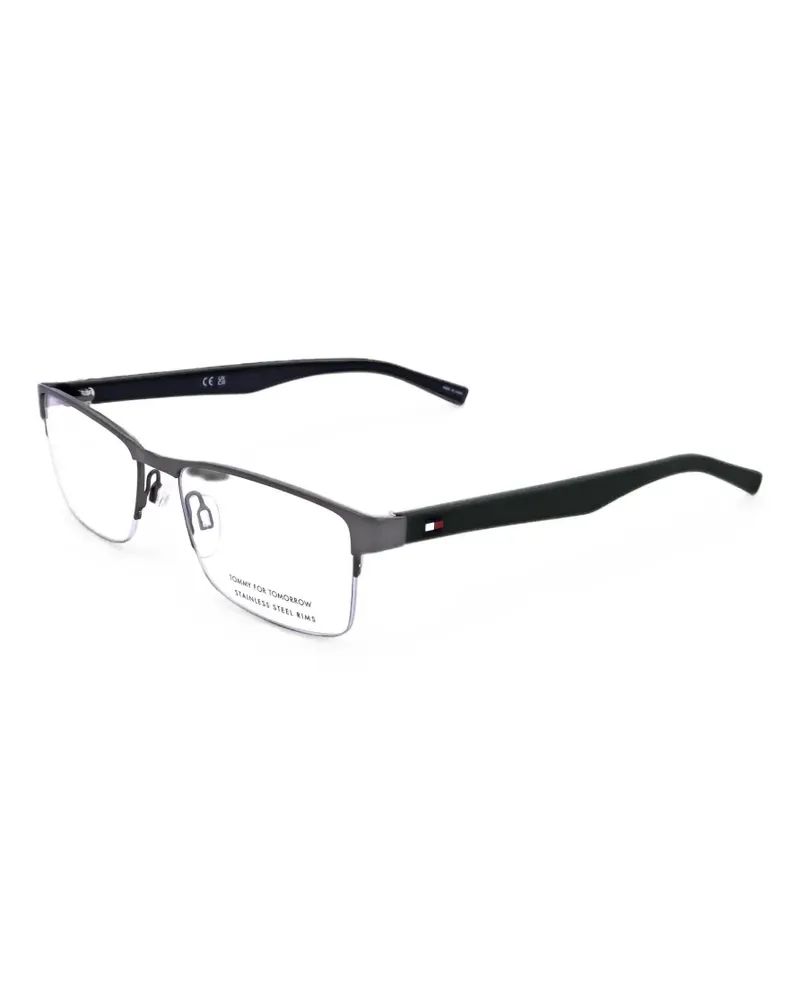 Tommy Hilfiger half-rim rectangle-frame glasses - Grau Grau