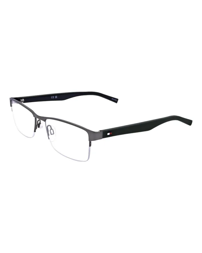 Tommy Hilfiger Halbrandbrille mit eckigem Gestell - Grau Grau