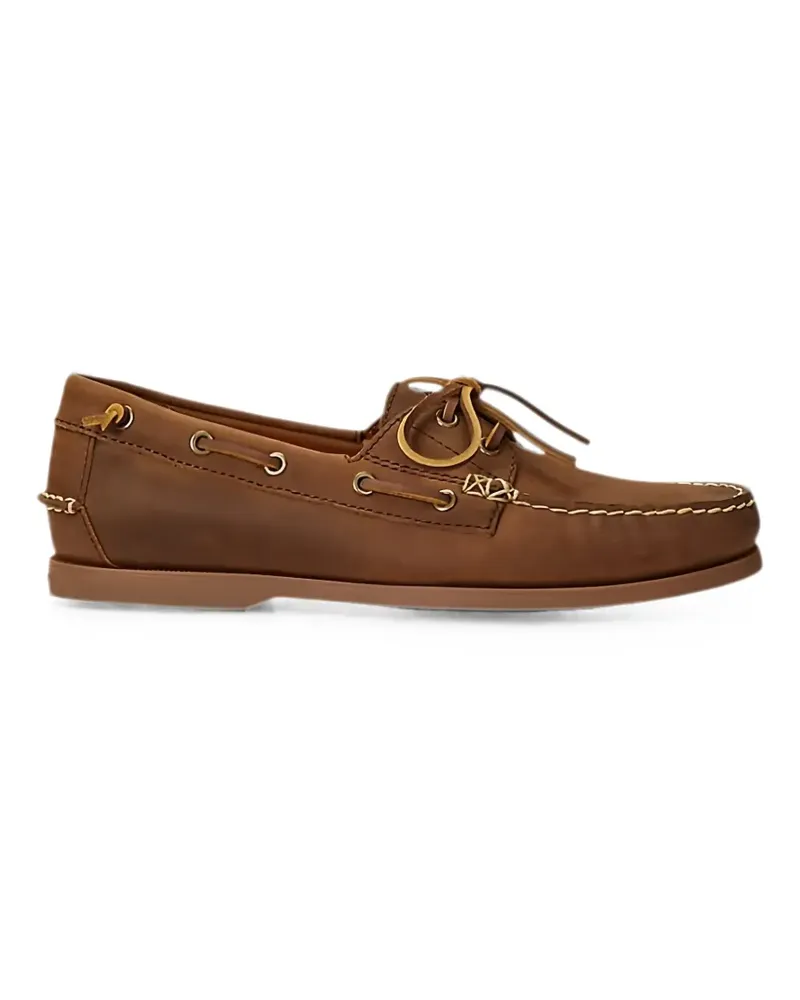 Ralph Lauren Merton Segelschuhe mit Ziernähten - Braun Braun