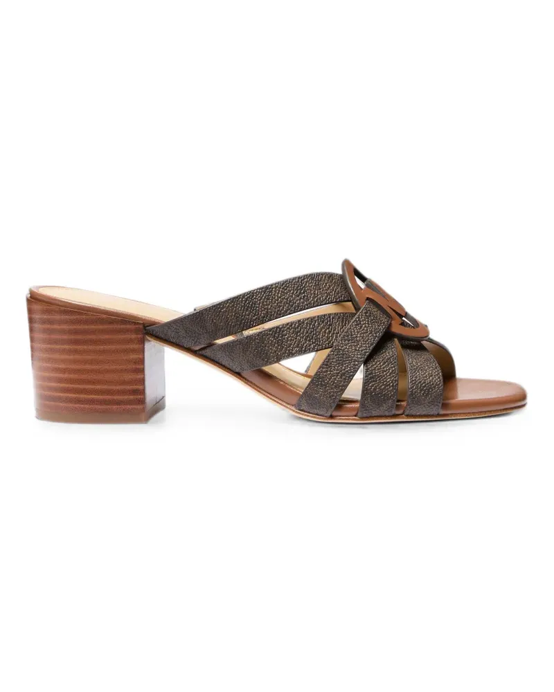 Michael Kors Erika monogram-print sandals - Braun Braun
