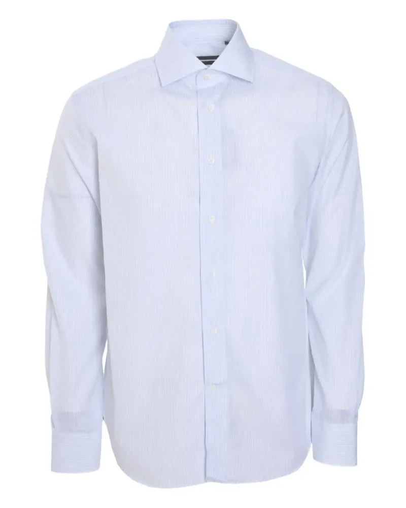 Corneliani Gestreiftes Hemd - Weiß Weiß