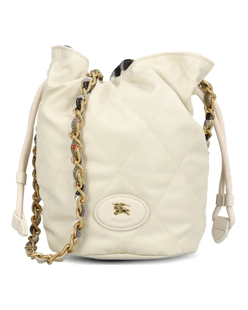 Burberry Mini Beuteltasche mit Logo-Schild - Nude Nude