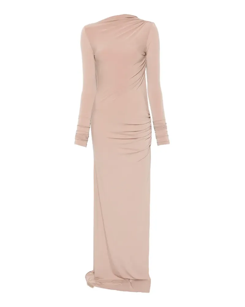 ANDAMANE Rückenfreies Sophie Maxikleid mit Raffungen - Nude Nude