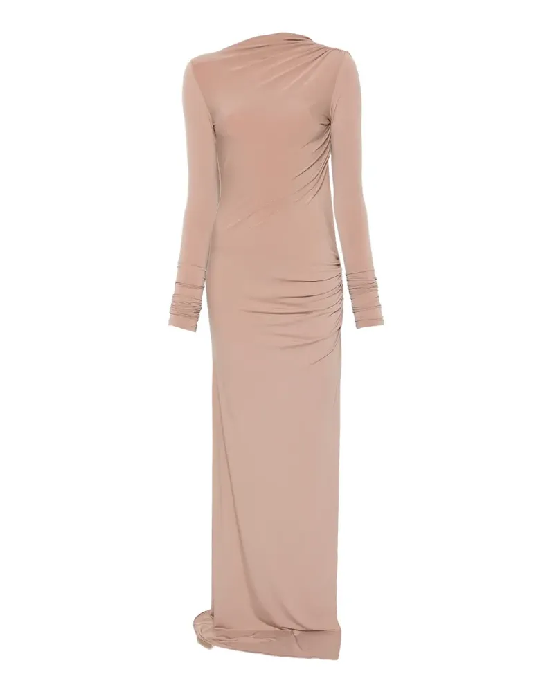 ANDAMANE Rückenfreies Sophie Maxikleid mit Raffungen - Nude Nude