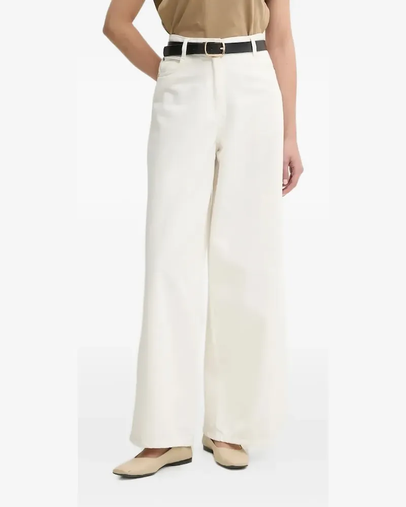 Sessùn Weite High-Waist-Jeans - Weiß Weiß