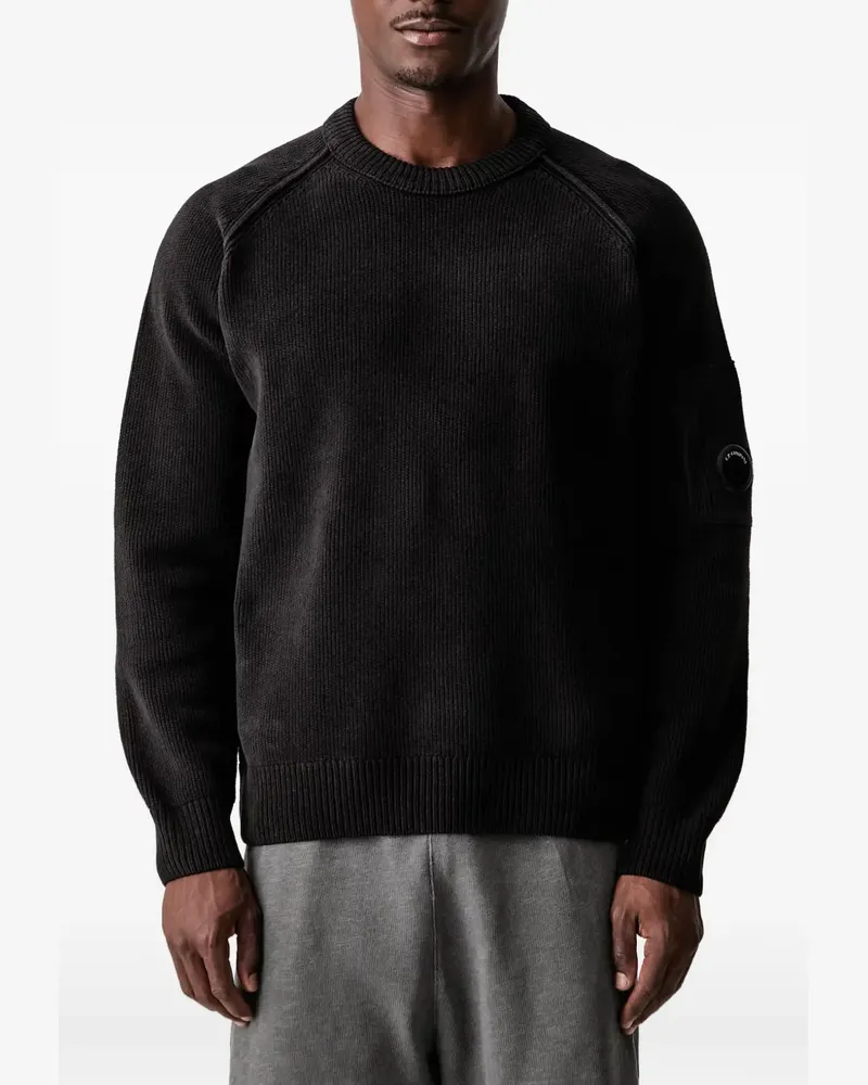 C.P. Company Lens Pullover mit rundem Ausschnitt - Schwarz Schwarz
