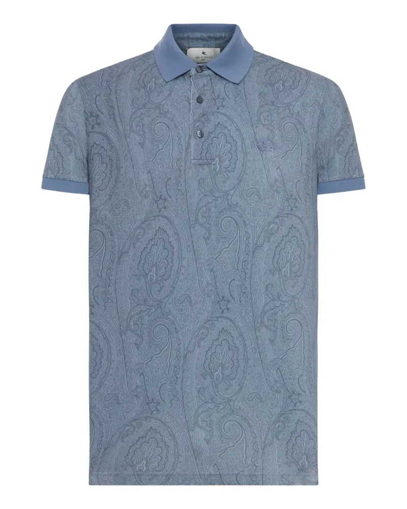 Etro Poloshirt mit Arnica-Motiv - Blau Blau