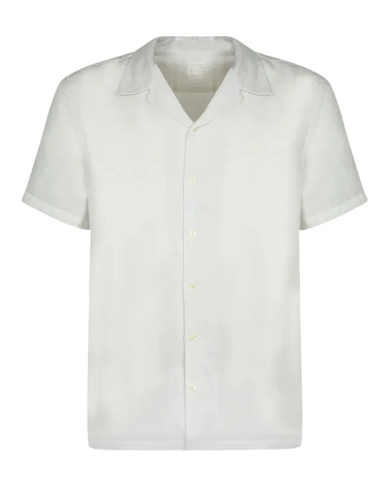 120% Lino short-sleeve camp-collar shirt - Grau Grau