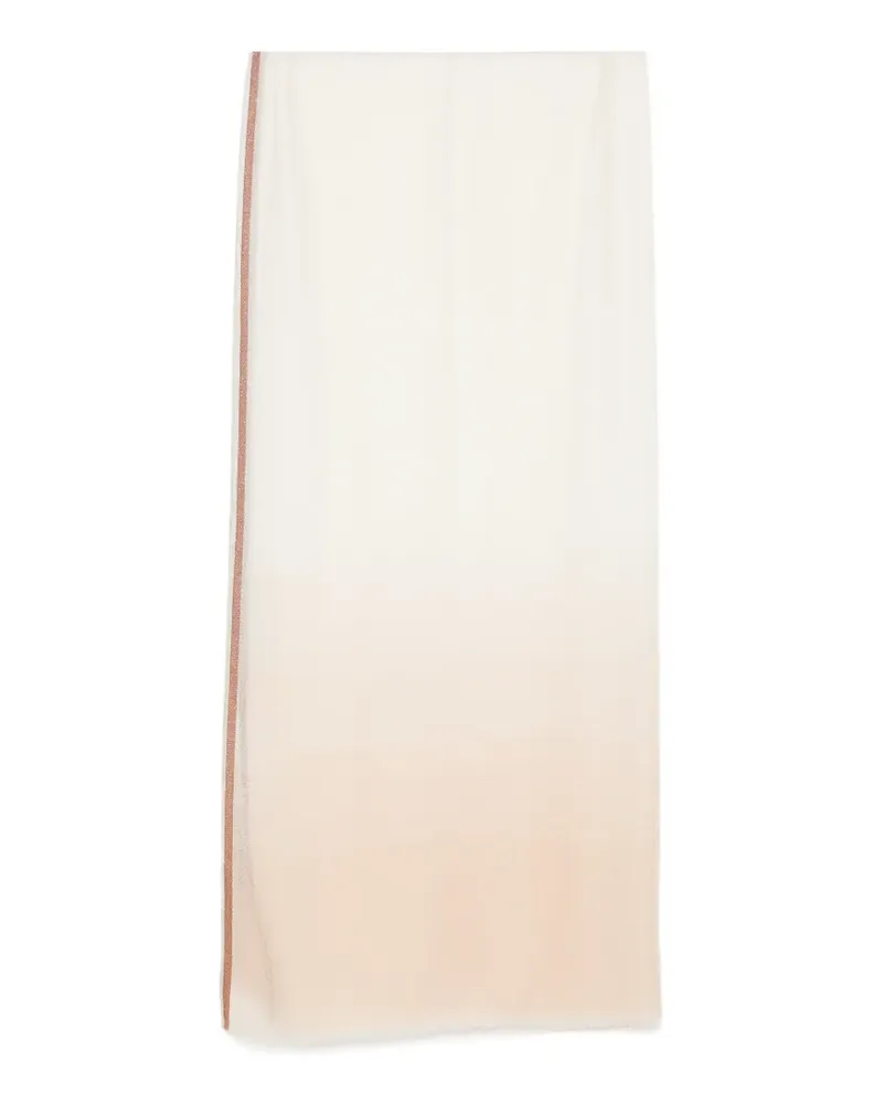 N.Peal Pashmina-Schal mit Borte - Braun Braun