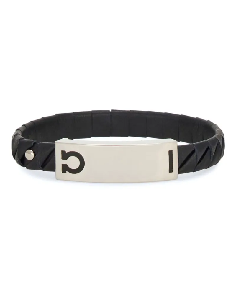Ferragamo Lederarmband mit Gancini-Detail - Schwarz Schwarz
