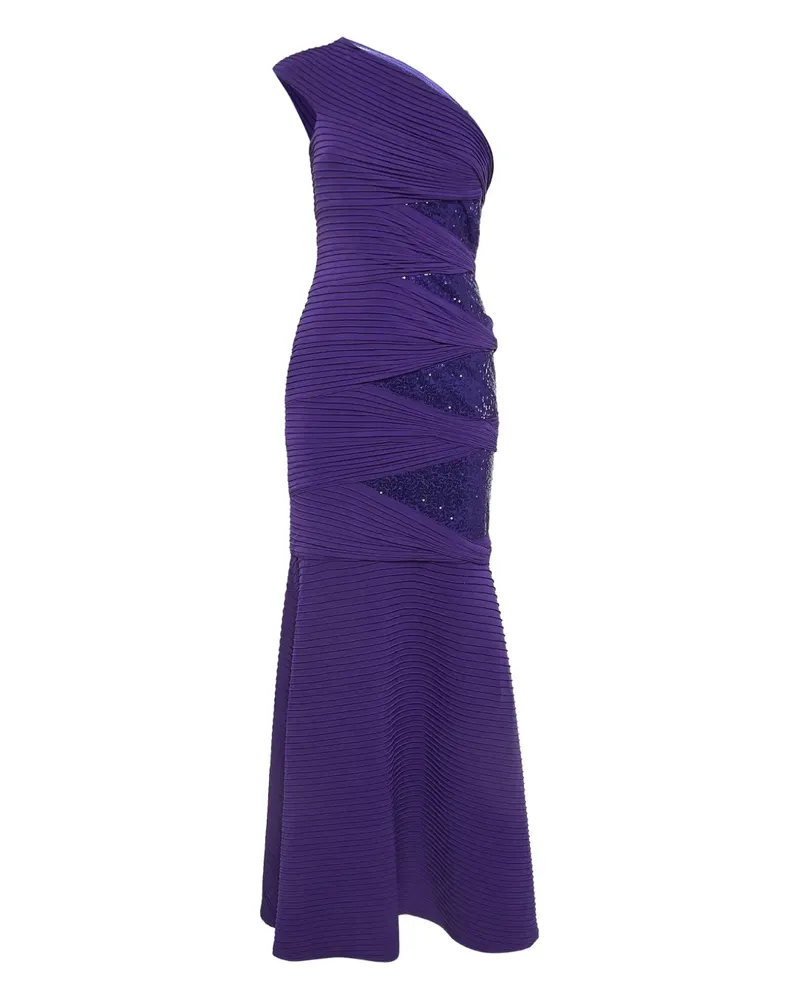 Tadashi Shoji Robe mit Biesen - Violett Violett
