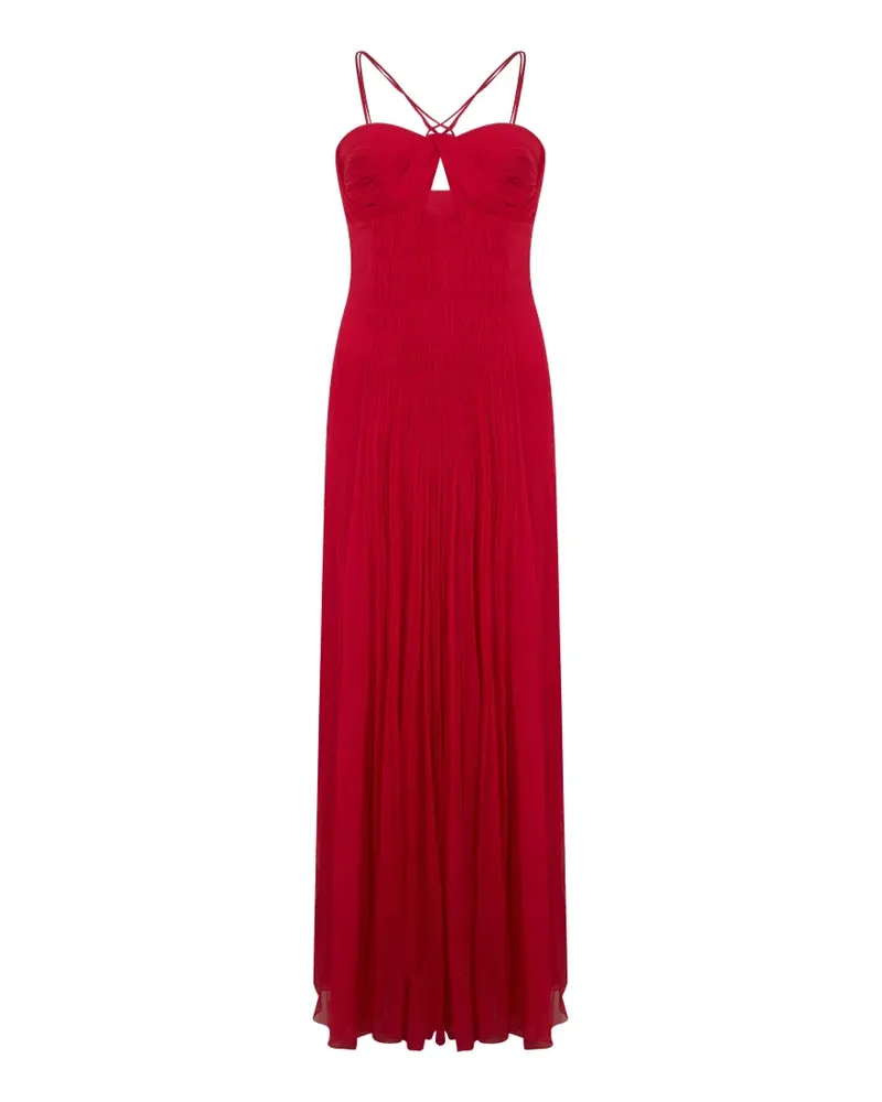 Alberta Ferretti ruched maxi dress - Rot Rot