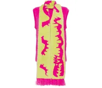 Flauschige Weste mit Schal - Rosa