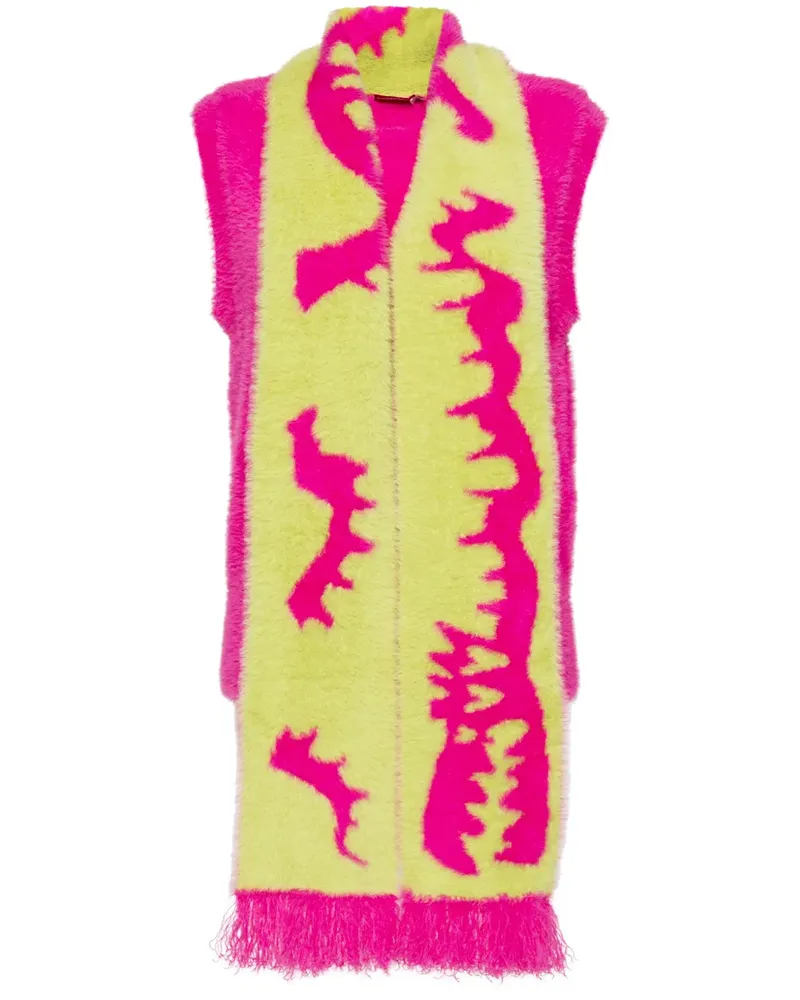 Charles Jeffrey Loverboy Flauschige Weste mit Schal - Rosa Rosa