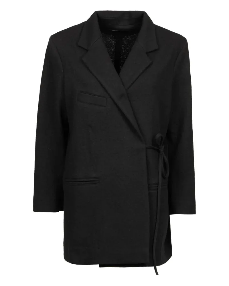 Hannes Roether tie detail jacket - Schwarz Schwarz