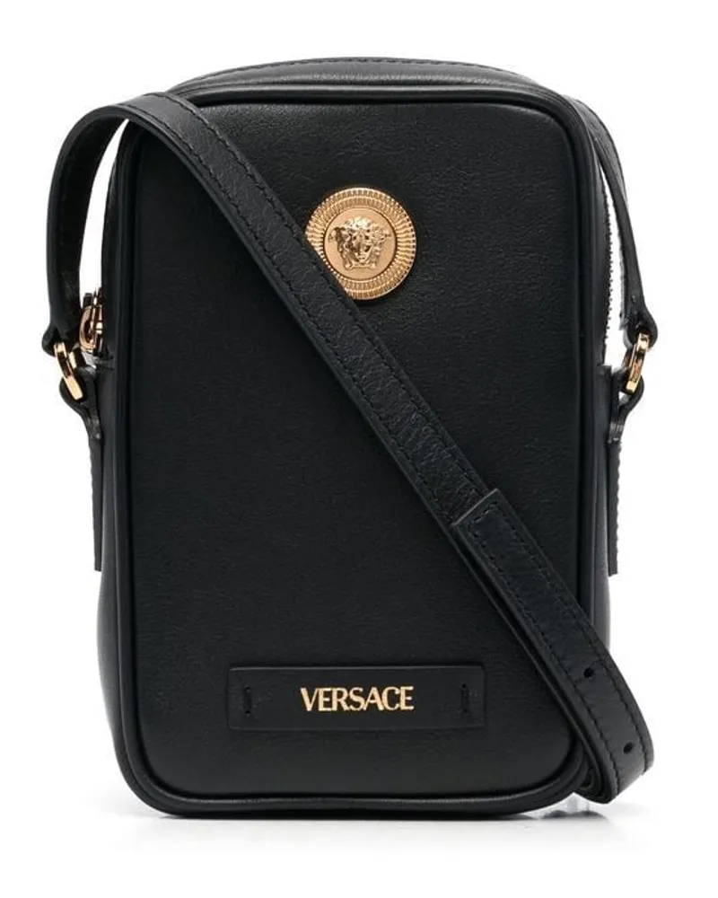 Versace Medusa Biggie Schultertasche Schwarz