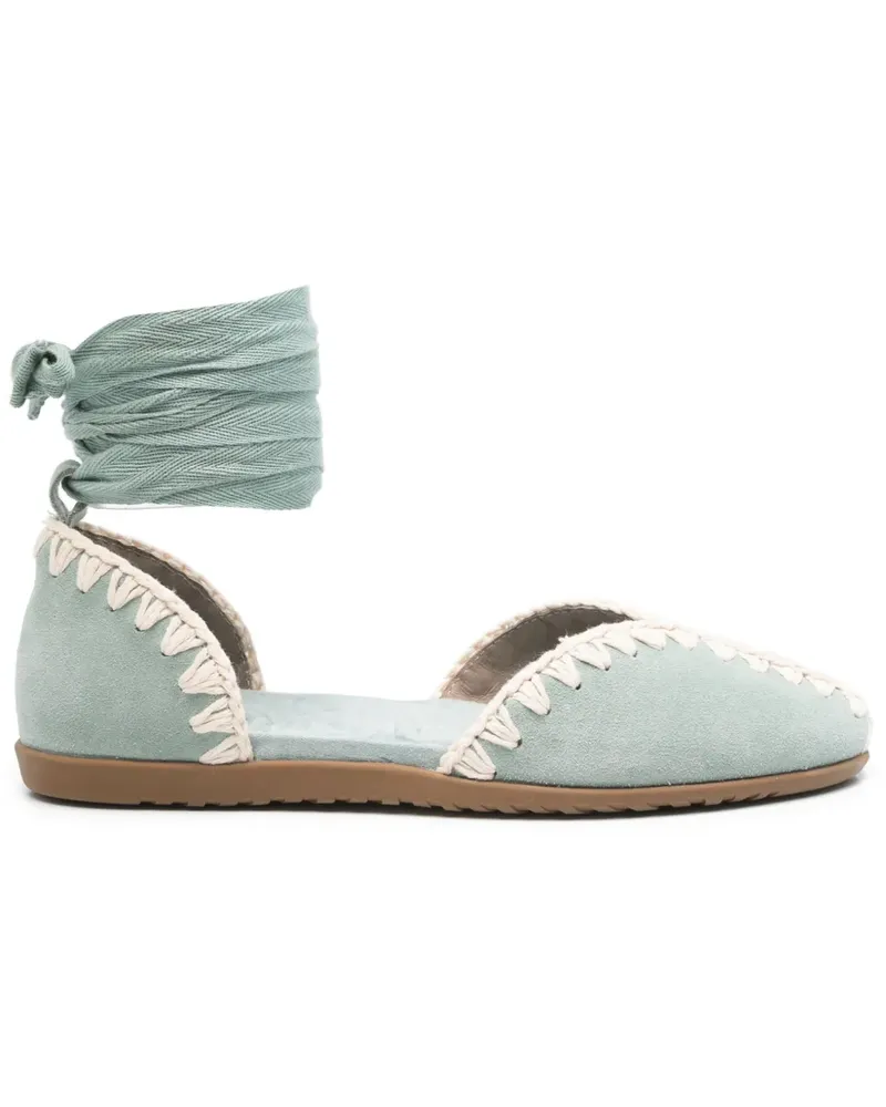 Mou Ballerinas aus Wildleder - Blau Blau