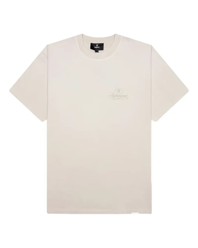 REPRESENT T-Shirt mit Logo-Print - Nude Nude
