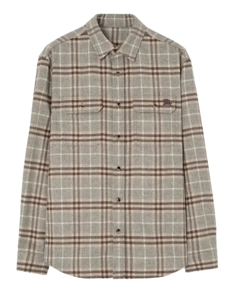 Burberry Check Flanell-Hemdjacke - Grau Grau