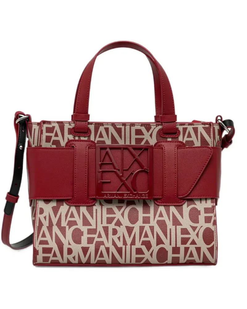 Armani Exchange logo-print buckle-detail tote bag - Rot Rot