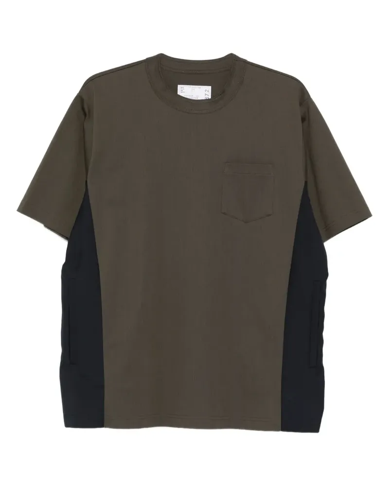Sacai T-Shirt mit Brusttasche - Grün Grün