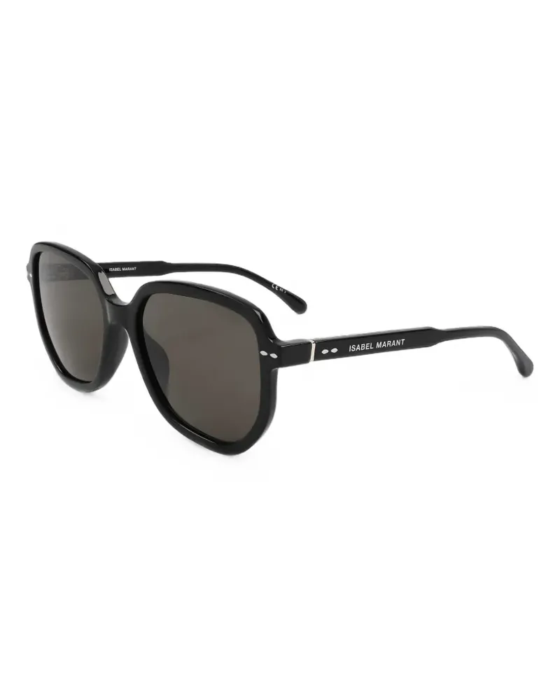 Isabel Marant Sonnenbrille mit Oversized-Gestell - Schwarz Schwarz