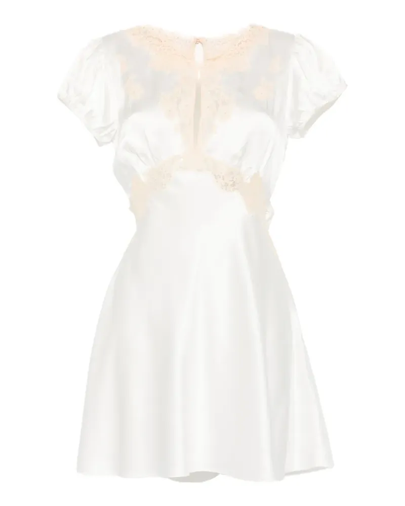 DÔEN Junia lace-trim mini dress - Weiß Weiß